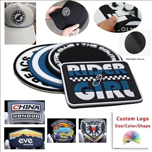 3D Soft PVC Patches Embossed Logo for Clothing Flat Backing
